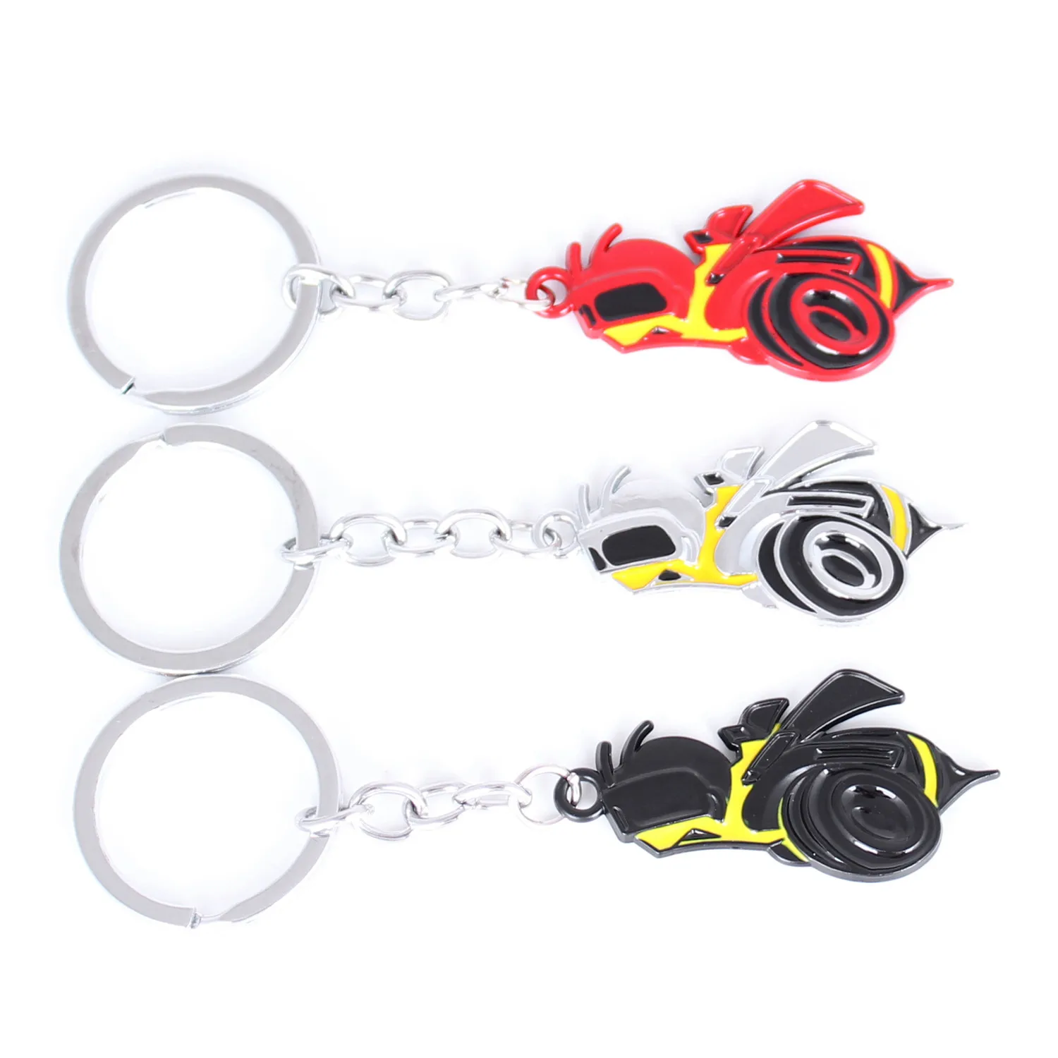 

Red Black Yellow Super Bee Keychain Key Chain Rumble Bee Car Key Fob Ring for Ram 1500 2500 3500 Charger Challenger