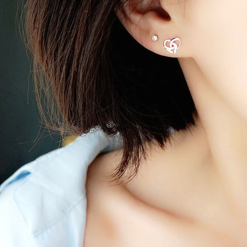 Delysia King  Heart-shaped stud earrings