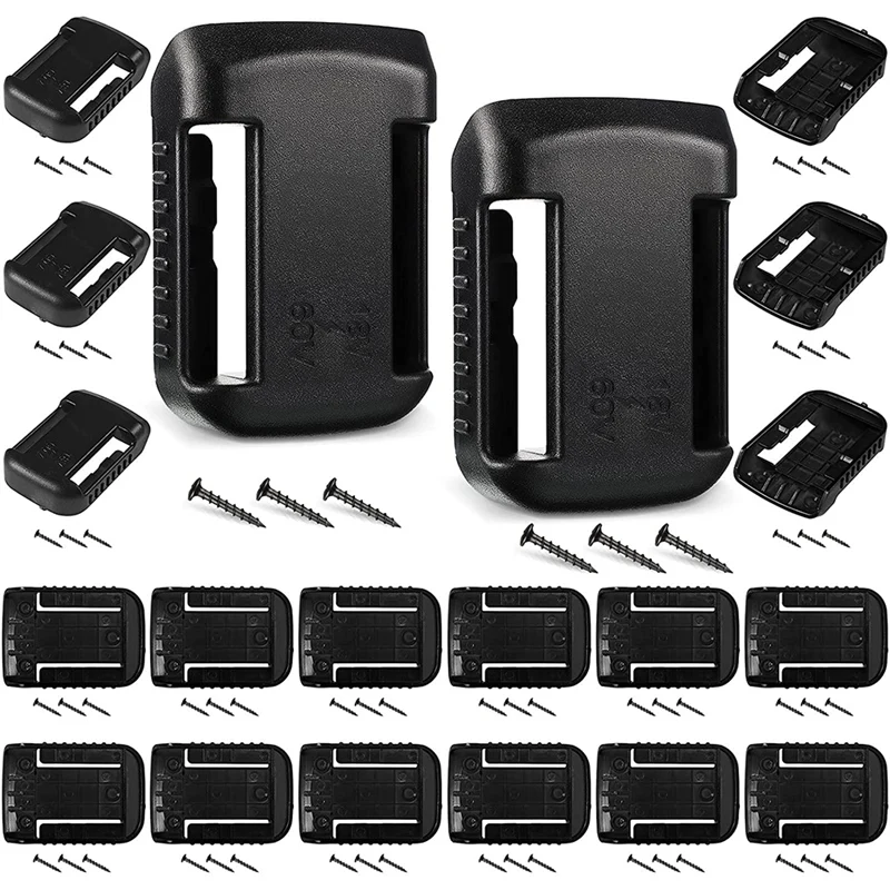 

20 Pieces Battery Ready Dock Holder Compatible With Dewalt 20V 60V Battery Battery Tool Mounts With 60 Pieces Screws