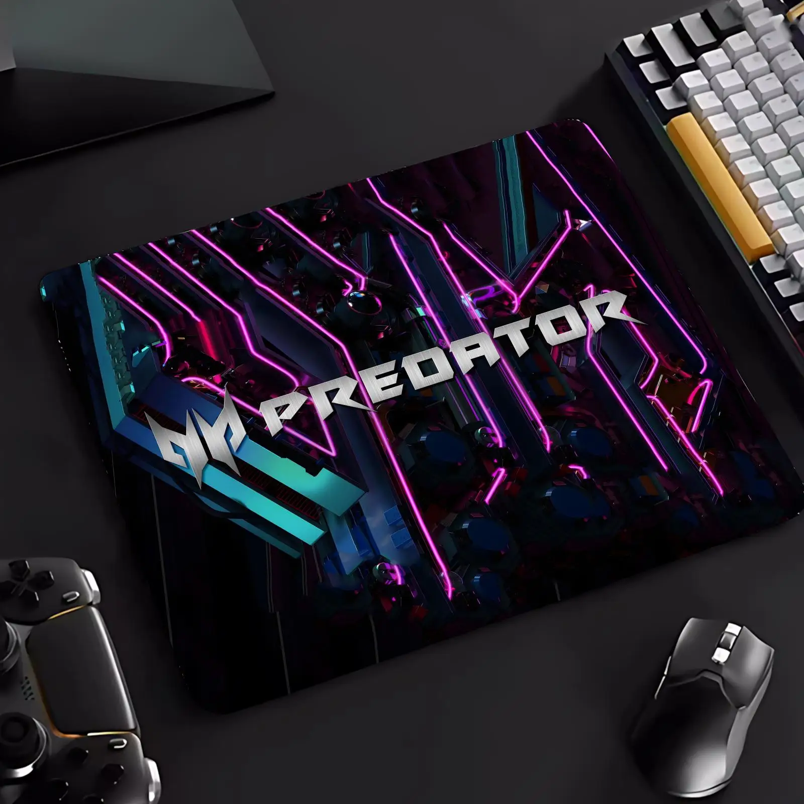 Фото Коврик для мыши с логотипом A-Acer Predators, резиновый, маленький, для настольного компьютера, офиса, клавиатуры, киберспорта, игр ROG №2