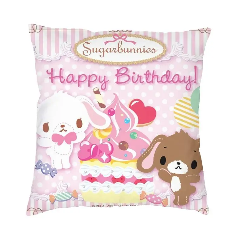 

Japanese Anime Movies Sugarbunnies Cushion Cover 45x45 Decoration Print Animated Cartoon Throw Pillow Living Room Double Side