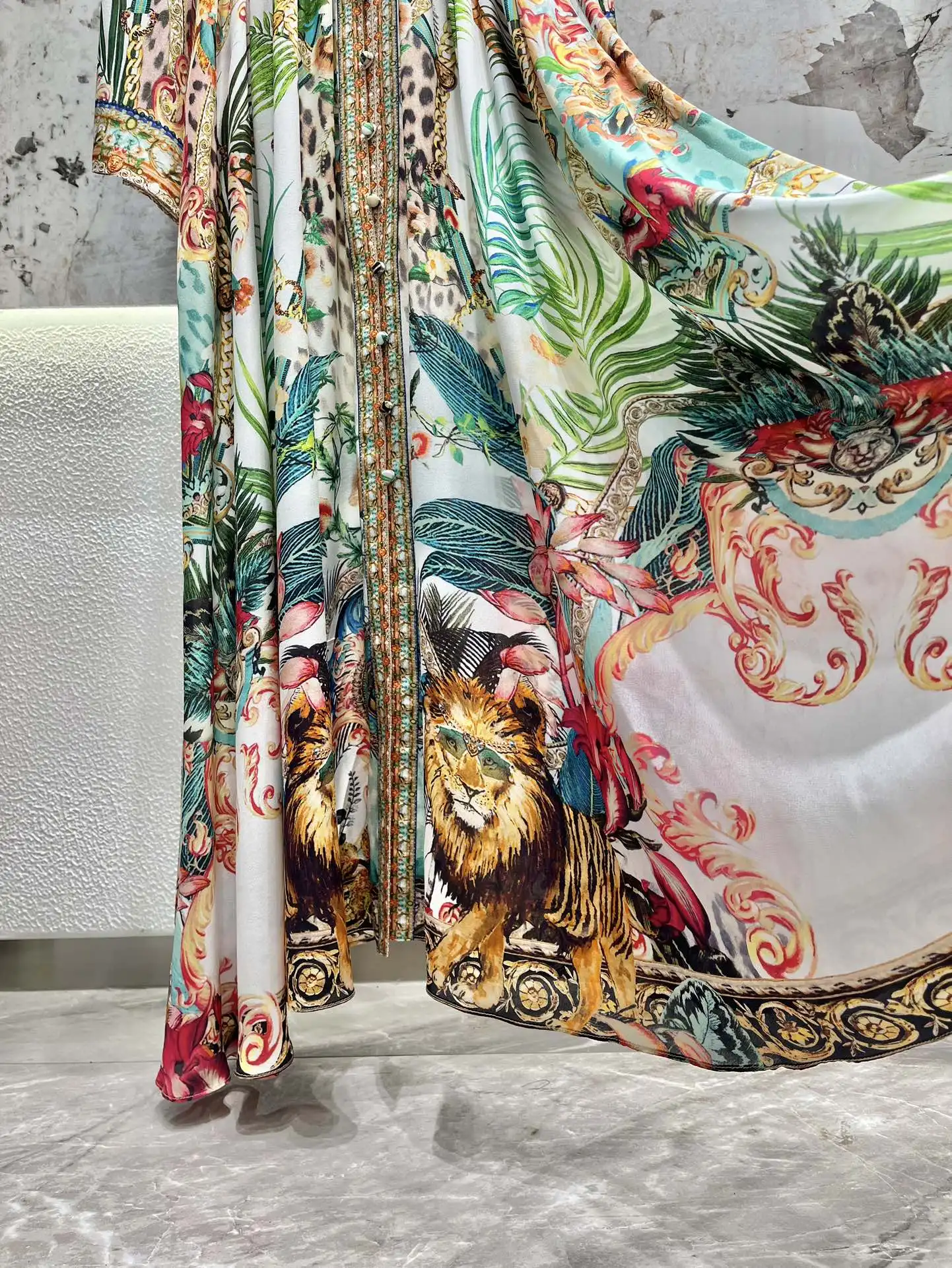 Женское облегающее платье макси из 100% шелка с V-образным вырезом и бисером