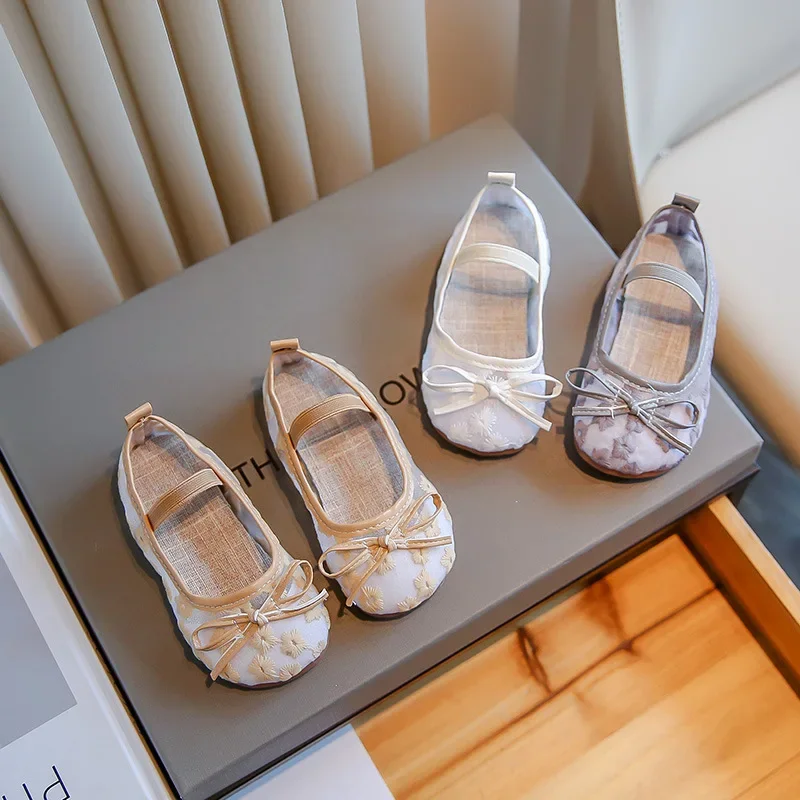 Дышащие Сетчатые Сандалии Без Шнуровки На Тему Принцессы Для Девочек