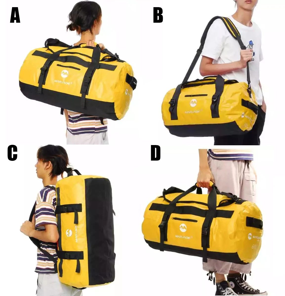 Waterproof Trekking Bag Sport Swimming Surf Beach Kayak Duffle Dry Bag 30L 60L 90L Outdoor Motorcycle Boating Ocean Sailing Bag