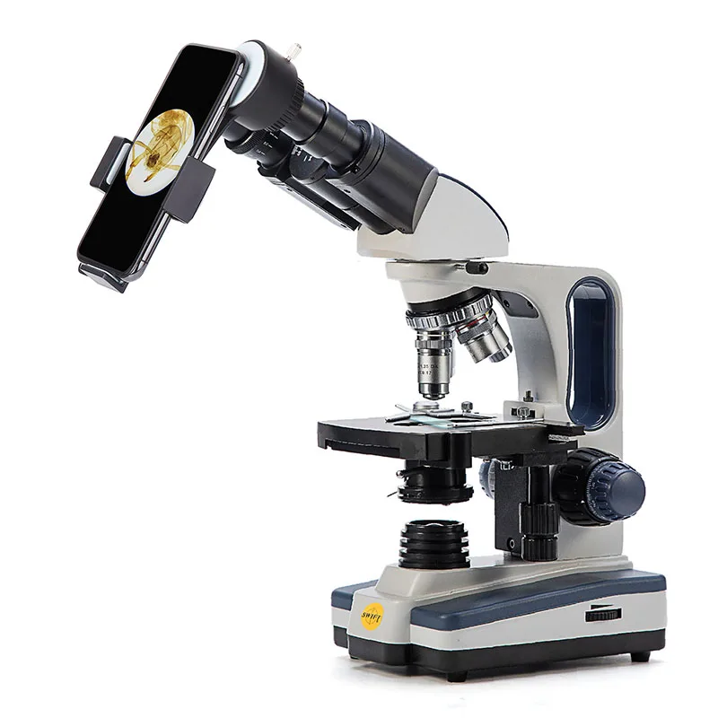 

SWIFT-SW350B Multi-purpose Biological Microscope 40X-2500X Binocular Compound Optical Microscope Lab Adjustable LED Light