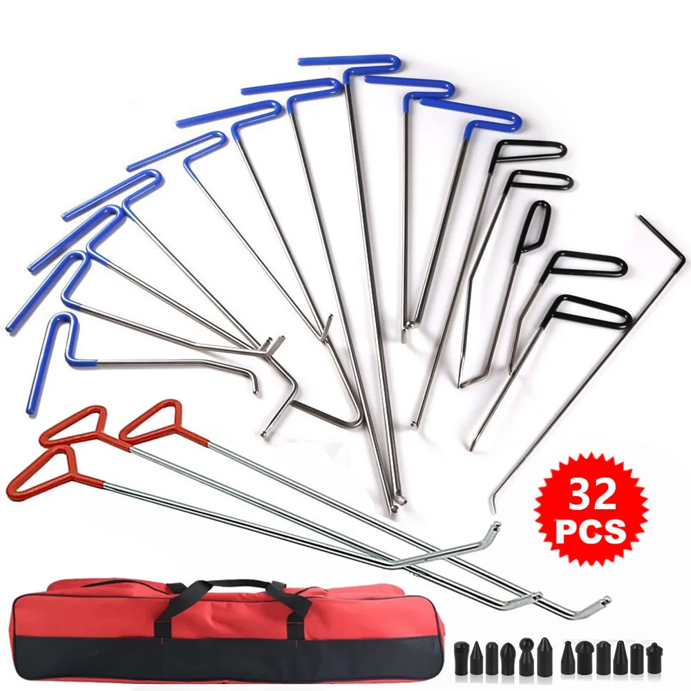 Инструменты для ремонта вмятин без покраски, стержни для удаления вмятин, комплект для удаления вмятин, Хвост кита, со сменной головкой