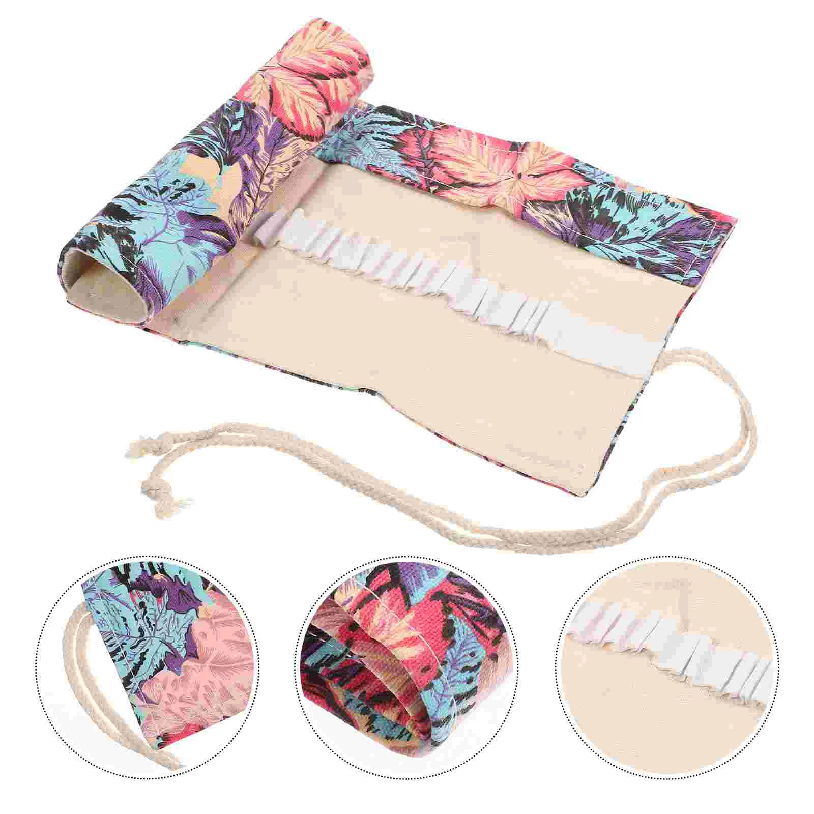 

Roll Canvas Case Coloredup Holder Wrappen Pouch Sketch Organizer Storage Pens