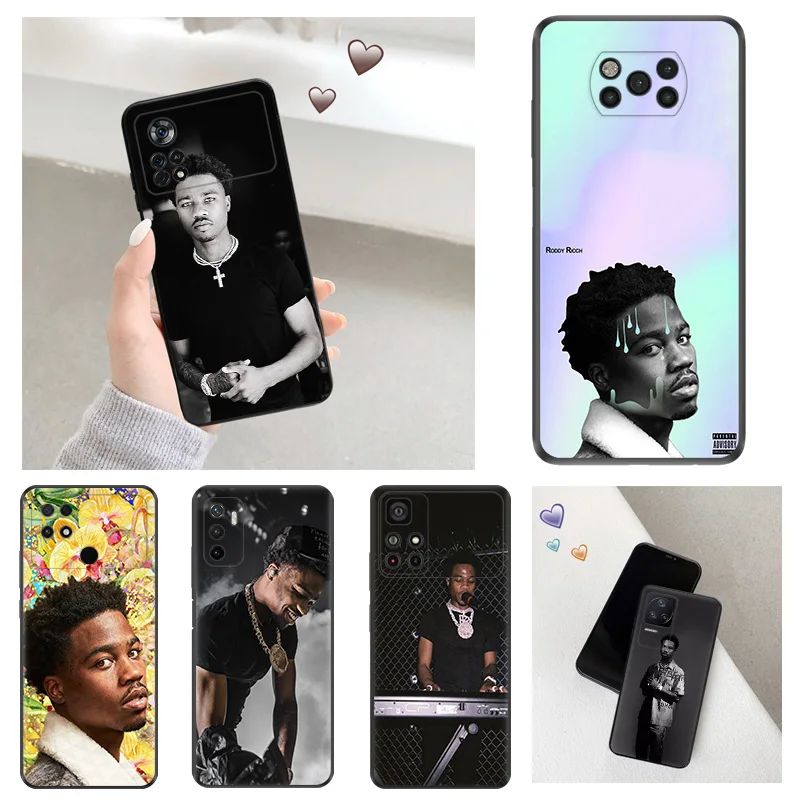 Черный матовый противоударный чехол Roddy Ricch для телефона Xiaomi 13 12X 12T 12S 12 Lite Redmi Note12 CC9 Pro A1 A2 Plus 12C 4G