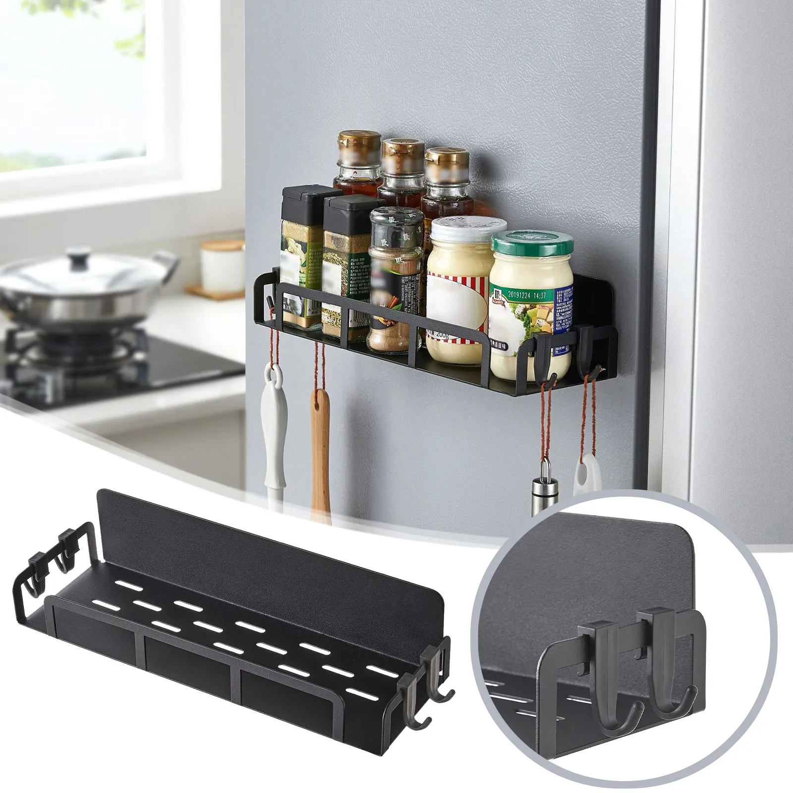 

Floating Shelves With Hooks Wrought Iron Storage Baskets Metal Wall Shelves Hangers For Flexible Curtain Track Wall Mount
