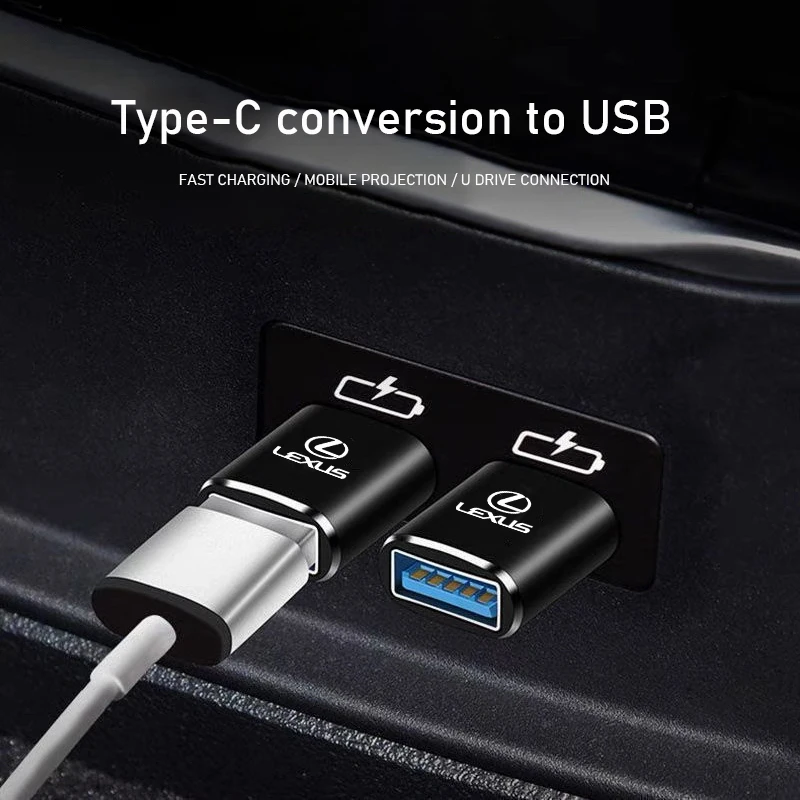 Фото Адаптер-коннектор OTG Type-C на USB для Lexus F SPORT ES RX NX LS UX LM LX GX LC RZ IS CT GS RC HS SC TX LBX IS №1