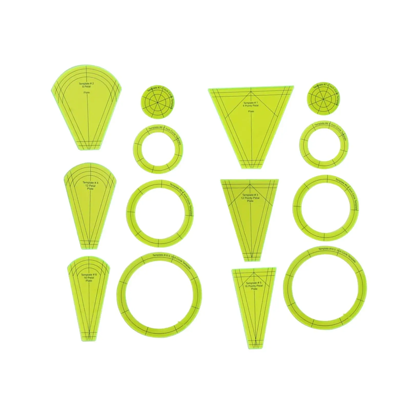 

7 шт., акриловые нашивки-линейки для шитья