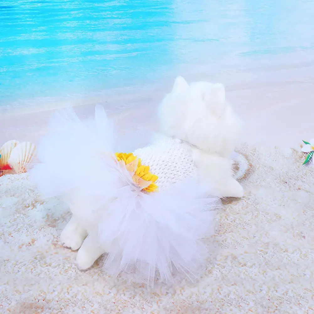 

Polyester Regular Sunflower Pin Adjustable Pet Costume Comfortable Pet Clothes Cute for Summer