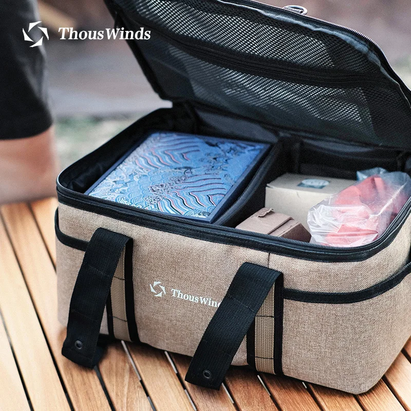 Thous Winds Camping Anticollision Storage Bag Multilayer Picnic Basket Outdoor Lamps Canister IGT Stove Carry Bag Pot Sack