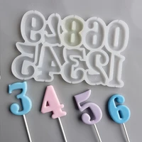 numeric shape modeling diy lollipop silicone mold chocolate candy mould birthday cake decorating tool baking kitchen accessories