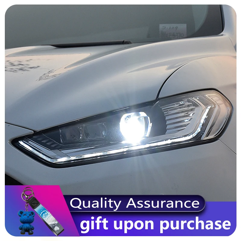 Автомобильная фара для Ford Mondeo 2013-2016 передний фонарь DRL обновленная динамическая