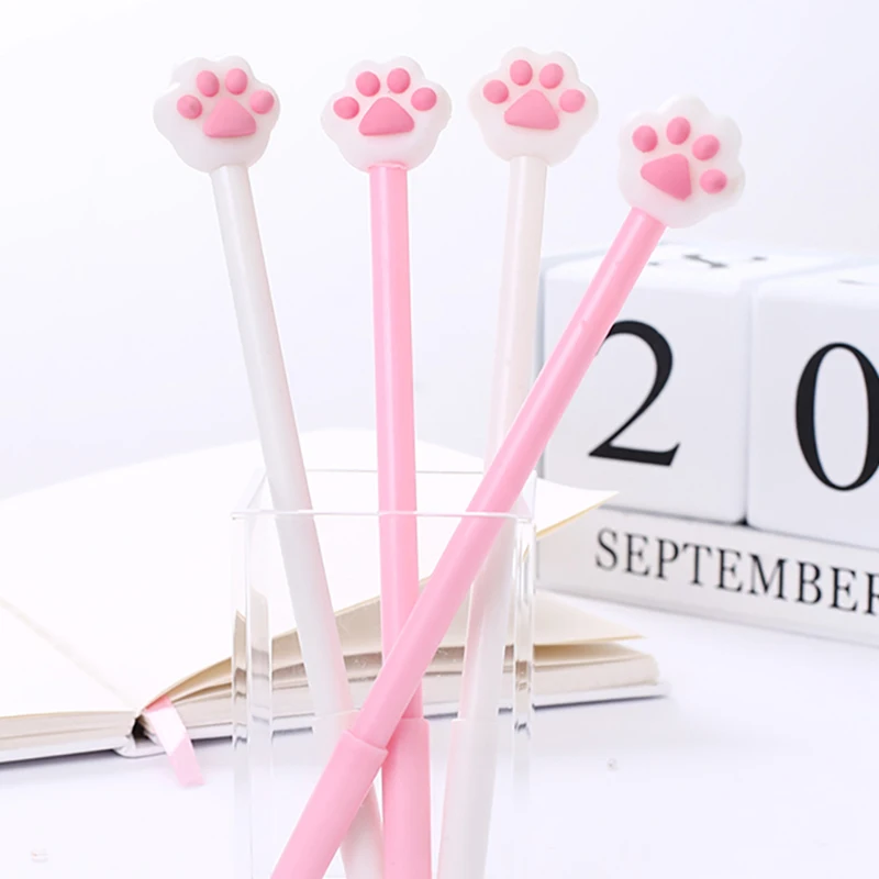 

30pcs Japanese Cute Cat Paw Pens Kawaii School Gel Pen Funny Erasable Stationery Cool Ballpoint Thing Girl Kawai Stationary Item