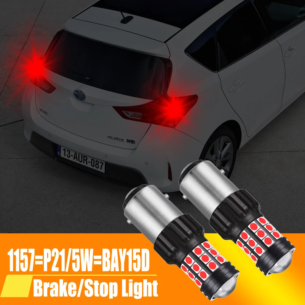 

Лампа светодиодная стоп светильник P21/5W 1157 BAY15D P21W BA15S T20 T25 PY21W BAU15S W21/5W 1156 P27W для Toyota BMW VW Skoda Ford, 2 шт.