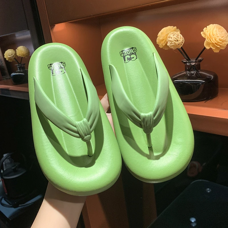 New Style Flip Flops Wholesale Summer Casual Thong Slippers Outdoor Beach Sandals EVA Flat Platform Comfy Shoes Women Couple Thi