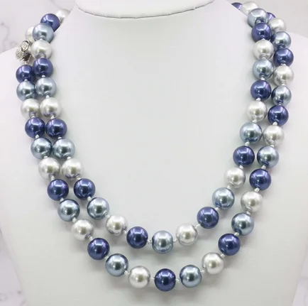 

Оптовая цена! Новая мода! Жемчужное ожерелье из ракушек Южной моря 35 дюймов 10 мм AAA