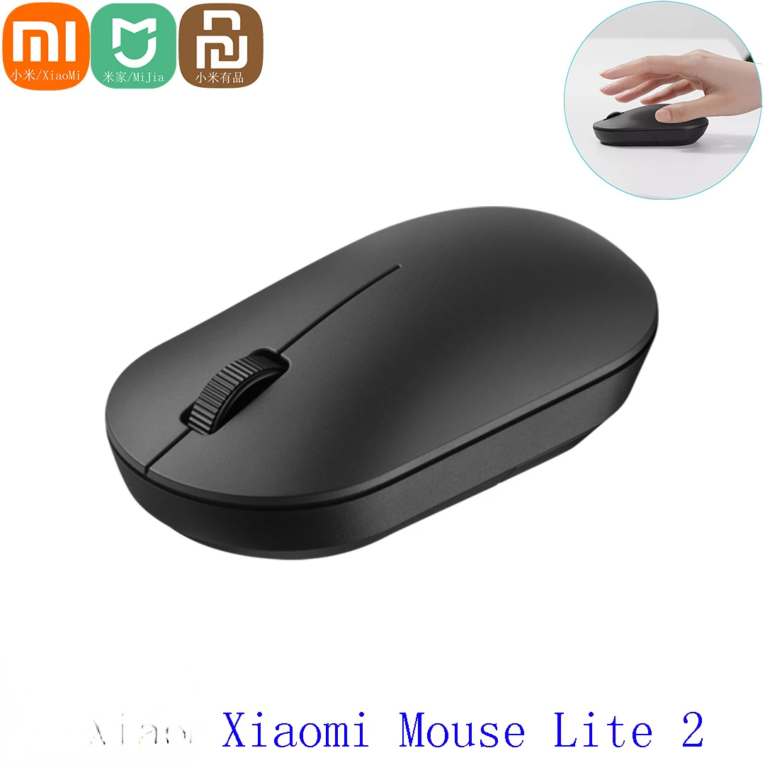 Original Xiaomi Wireless Mouse Lite 1000DPI 2.4GHz Ergonomic Optical Portable Mini Mouse Office Gaming Mice For PC Laptop Game 2