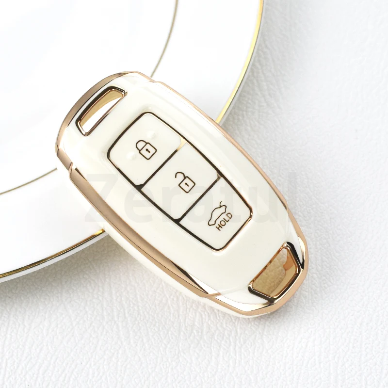 3-przyciskowy pokrowiec na kluczyk samochodowy Hyundai i30 Ix35 Kona Encino Solaris Azera Accent TM Palisade Santa Fe TPU