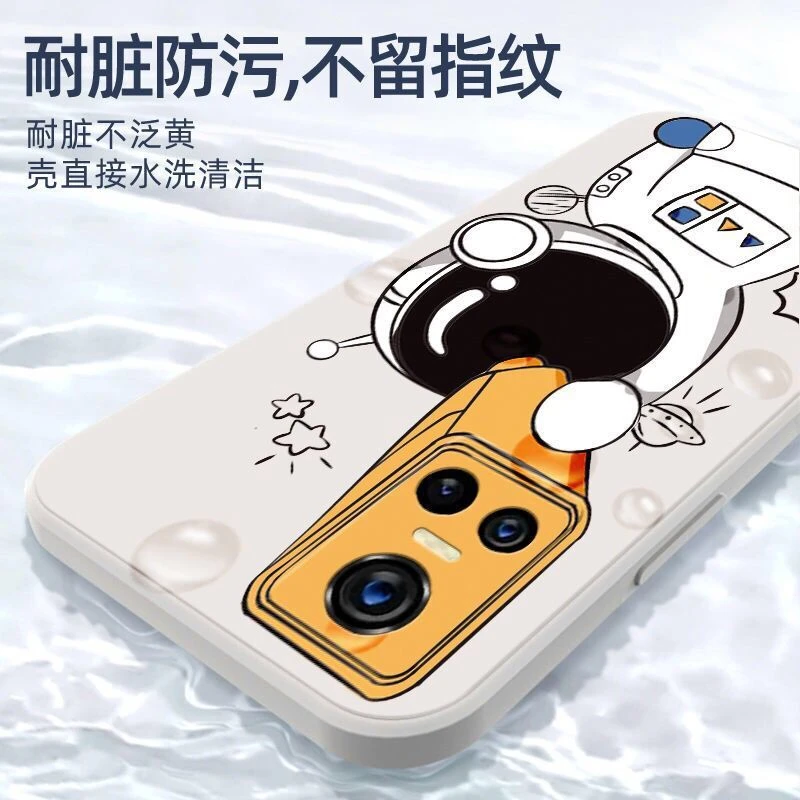 for realme gt neo 3 case cute cartoon astronaut pattern phone case for realme gt neo 3 cover realmegtneo3 soft silicone bumper free global shipping
