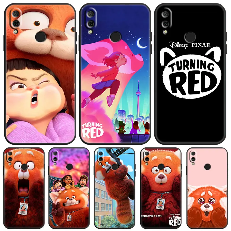Disney Turning Red Bear Case For Honor X6 4G X7 4G X8 X9 4G 5G Huawei Y9 Y7 Y5 Y6 Y7 Y8 A S P Prime 2018 2019 2020 Black Soft