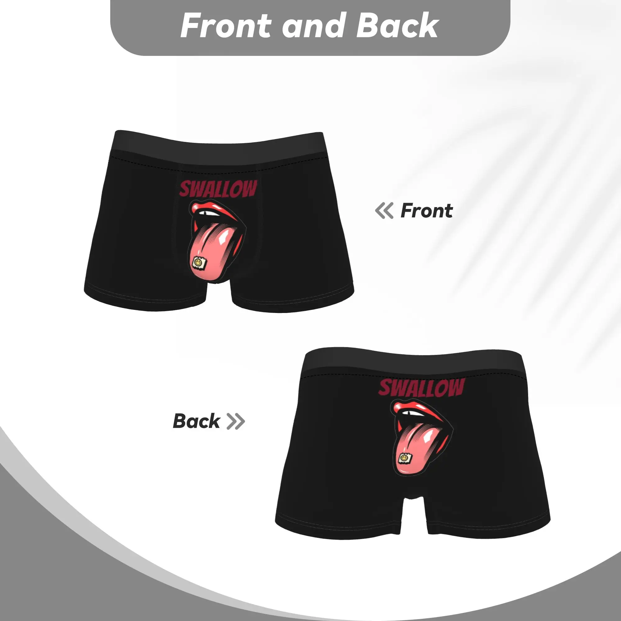 Фото Юмор-боксеры, трусы, мужское нижнее белье Always Swallow, мягкие трусы для Homme M-XXL №4