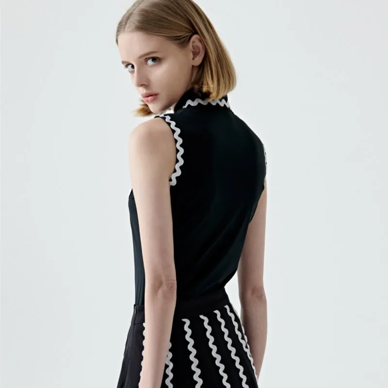 Sleeveless Polo Shirts for Women Golf Collared Tank Top for Athletic, Tennis, Golfing, Quick Dry