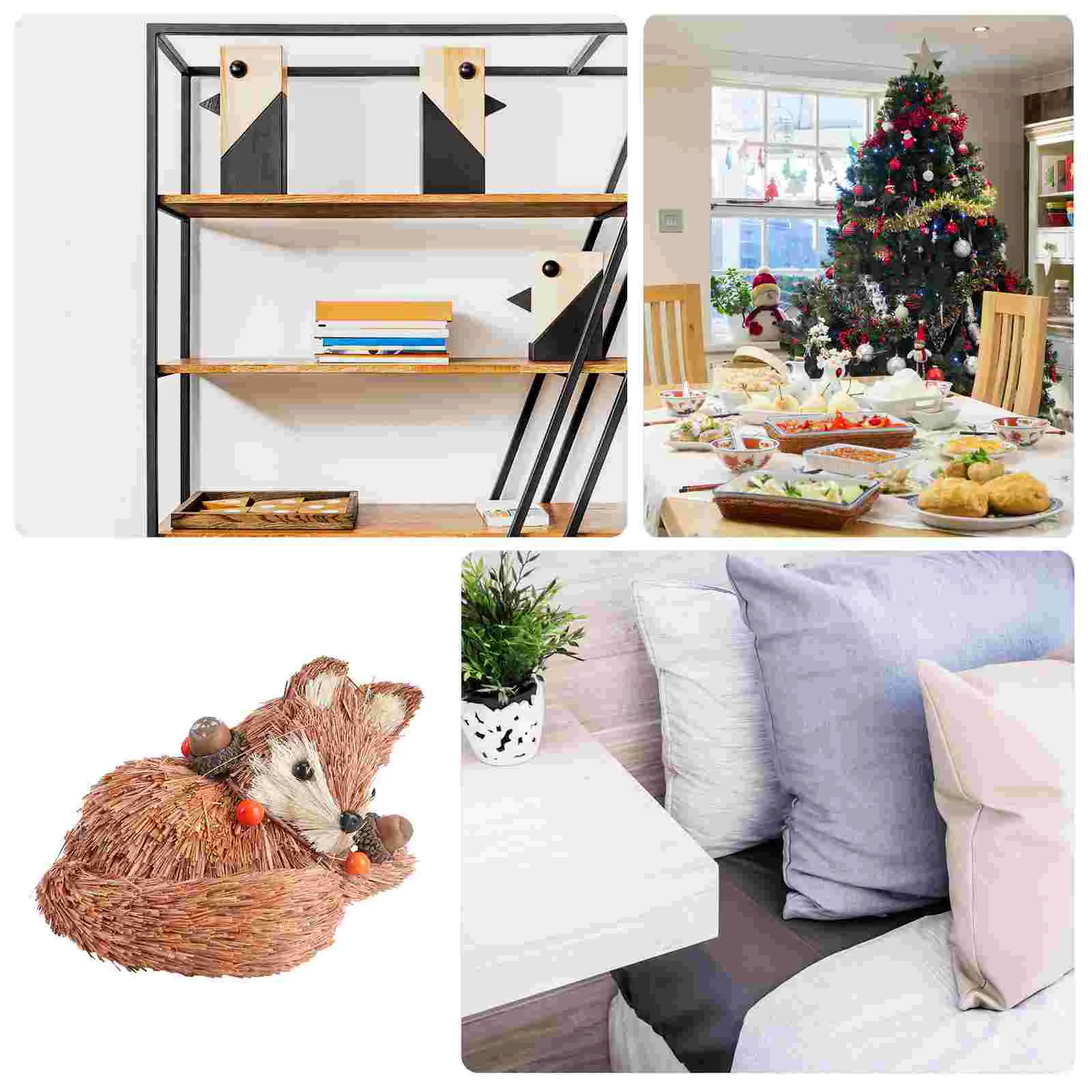 Декор из соломы стоячий орнамент в виде кролика тканое животное домашнее