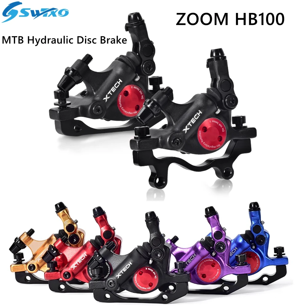 

ZOOM HB100 XTECH MTB Hydraulic Disc Brake Calipers Front Rear G3 rotors 120/140/160/180MM MT200 M315 for Scooter Mountain Bike
