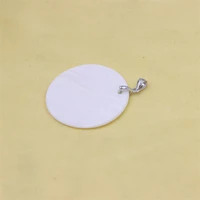 zfsilver fashion trendy lovely natural white round shell pendants 925 sterling silver for women wedding gifts party jewelry girl