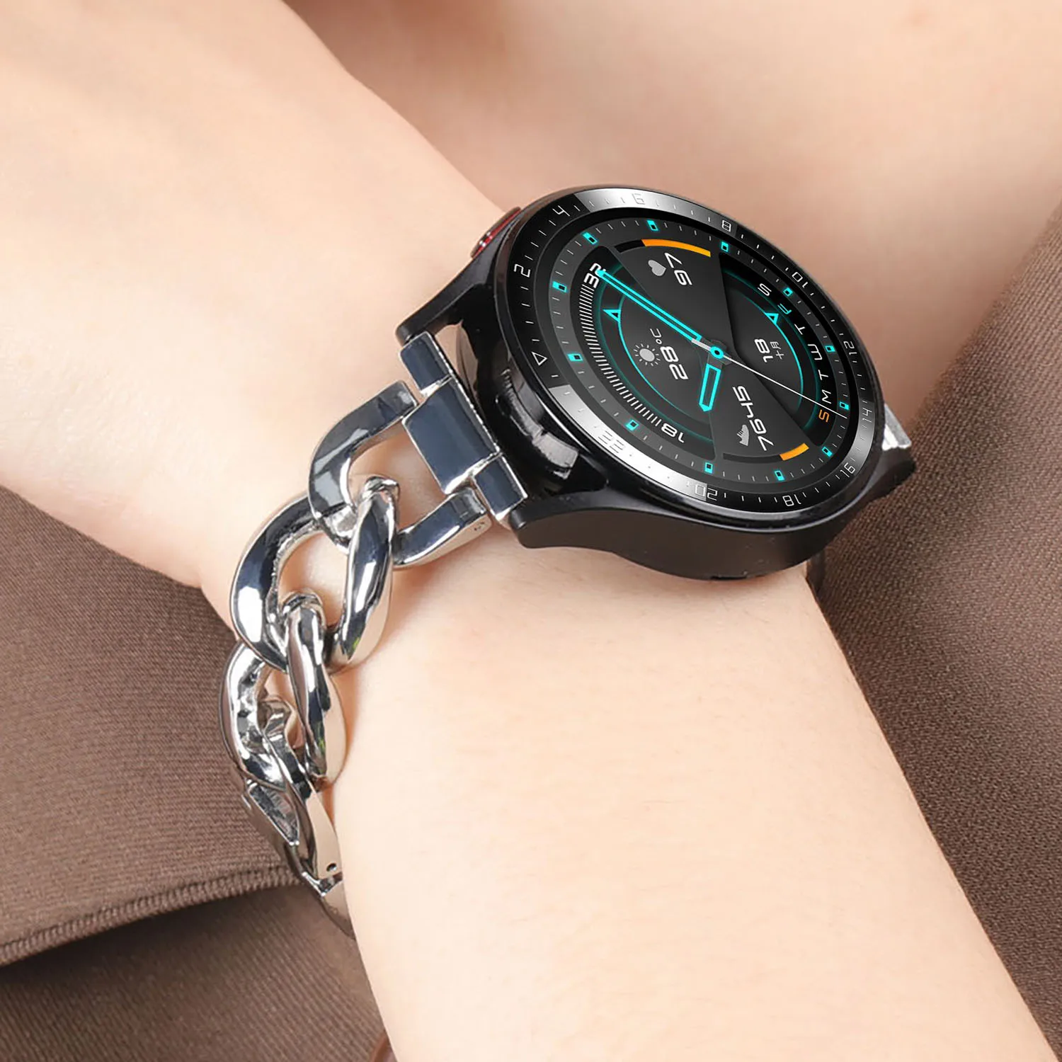 

Ремешок из нержавеющей стали для Samsung Galaxy Watch Active 2 3 4 Gear S2, браслет для Huawei Band GT 2e 3 Pro Amazfit Bip, 20 мм 22 мм