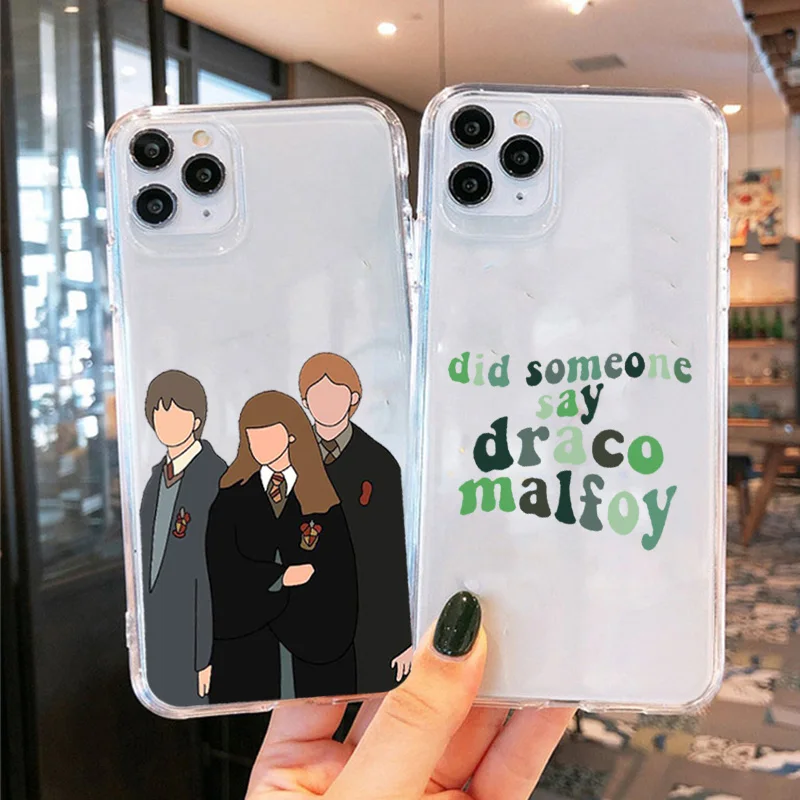 Draco Malfoy Weasley Twins Прозрачный чехол для телефона iPhone 11 12 13 14 Pro MAX X XS XR SE20 7 8 Plus Модный