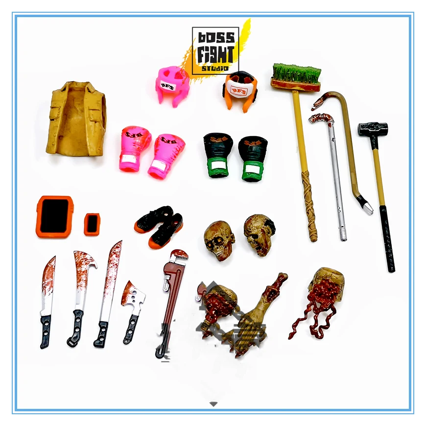 

BFS Boss Fight Studio 1:18 Zombie Police Evil of Resident Weapon Scene DIY Accessories Model fit 10cm Action Soldier Doll Toy