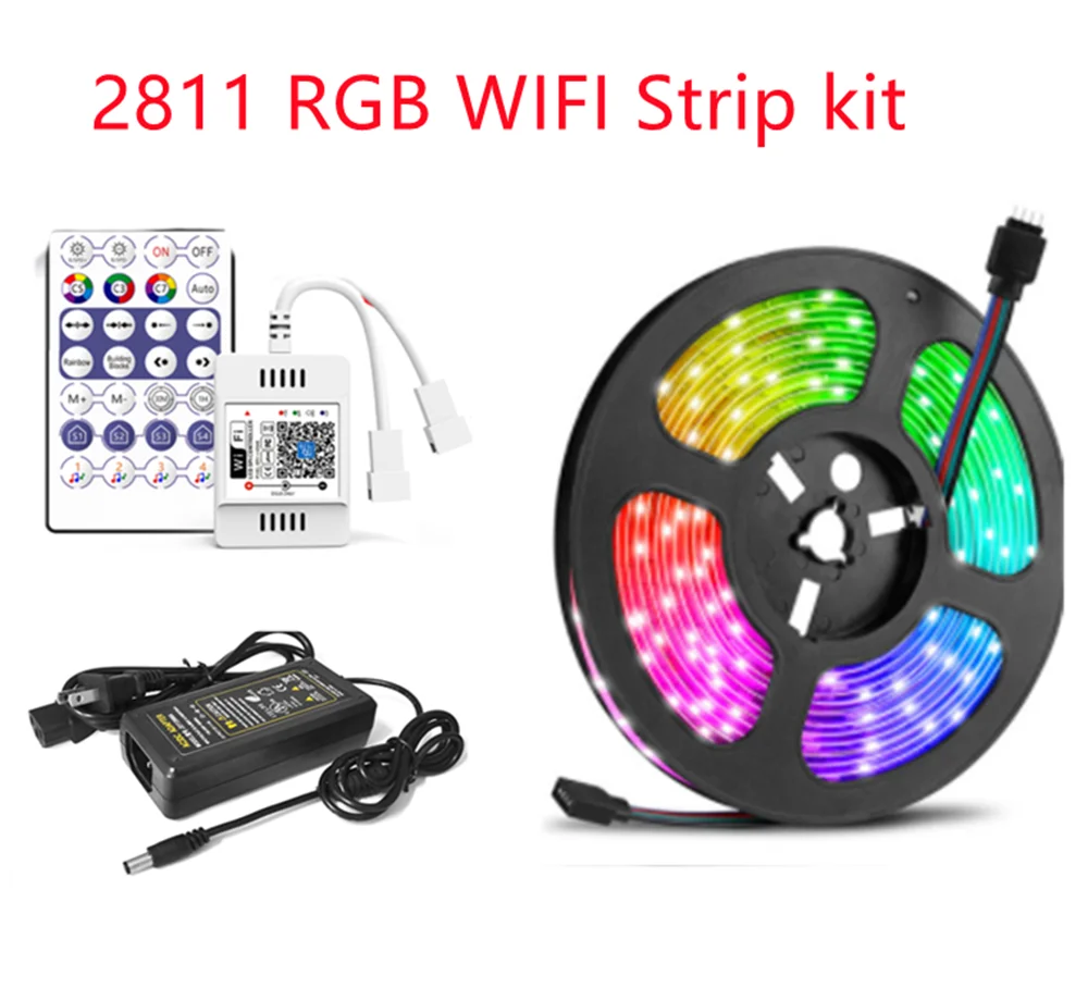 Контроллер Magic Home SPI Wi-Fi 12 В 5-10 м вращающаяся Светодиодная лента RGBIC 5050 2811 RGB