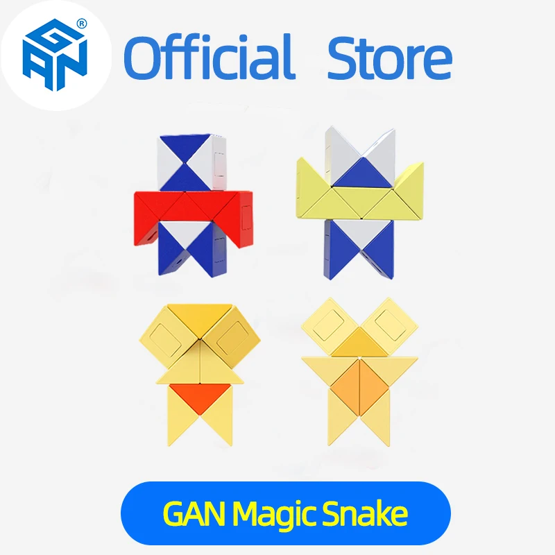 

GAN Magic Snake 48 Blocks Magnetic Ruler cube Toys For Kids Alien Cubes Magnetic Cubes Twisty Puzzles 12 Blocks