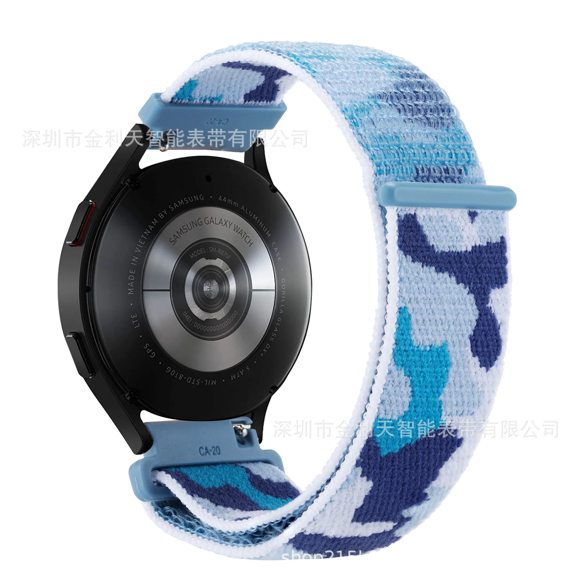 Нейлоновый спортивный камуфляжный браслет для Amazfit GTS/GTS 2 Samsung Galaxy Watch 5Pro 45 мм Zeblaze