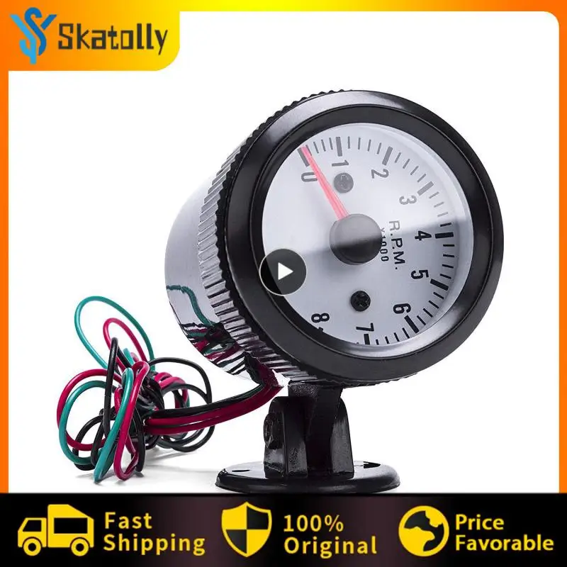 

2'' 52mm Car Engine Rev Counter Tacho Tachometer Pointer Gauge Meter 0-8000RPM Blue LED DC 12V Mini Auto Parts