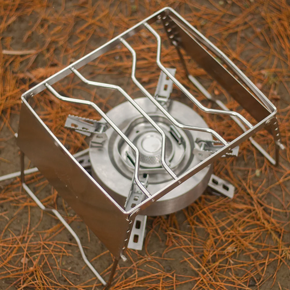 

Mounthiker Folding Stove Stand Foldable Pot Stand Furnace Racks Stainless Steel Multifunctional for Camping Hiking Travel