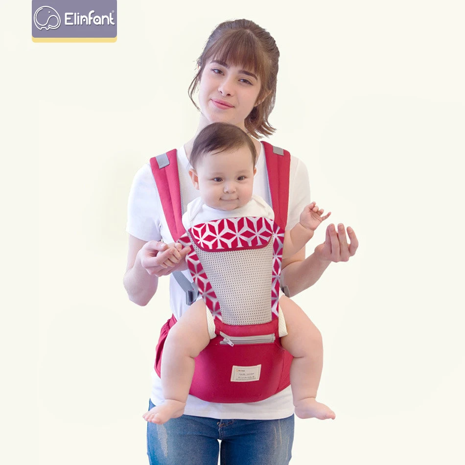 

Elinfant breathable 3 in 1 four-season for 3-36 months baby carrier front-holding within 20kg baby hipseat