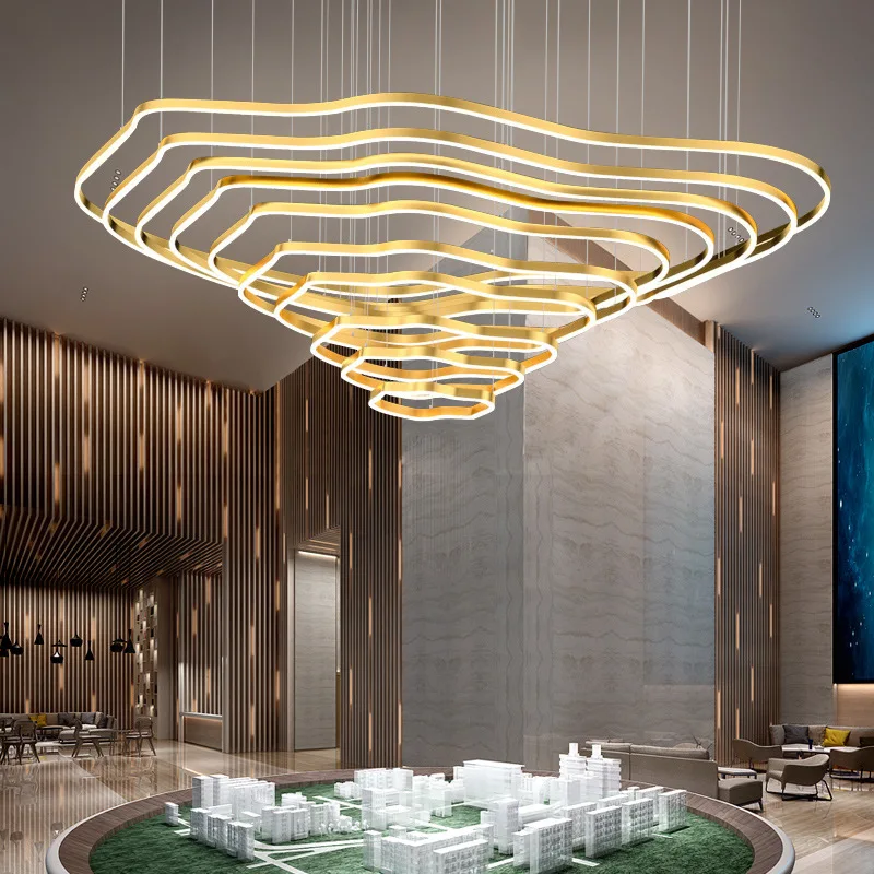 Современная Люстра для террасы, комнатное освещение для кракулярной двери, светодиодные подвесные лампы для гостиной, кофе, ресторана