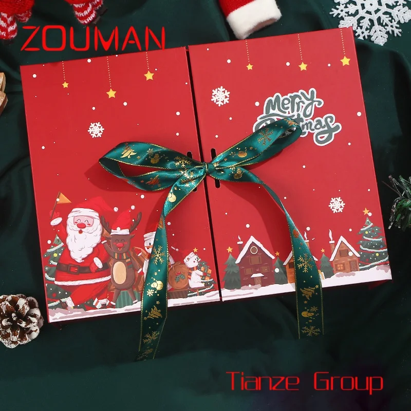 Оптовая продажа 2023 роскошная фотобумажная сумка коробка рождественские