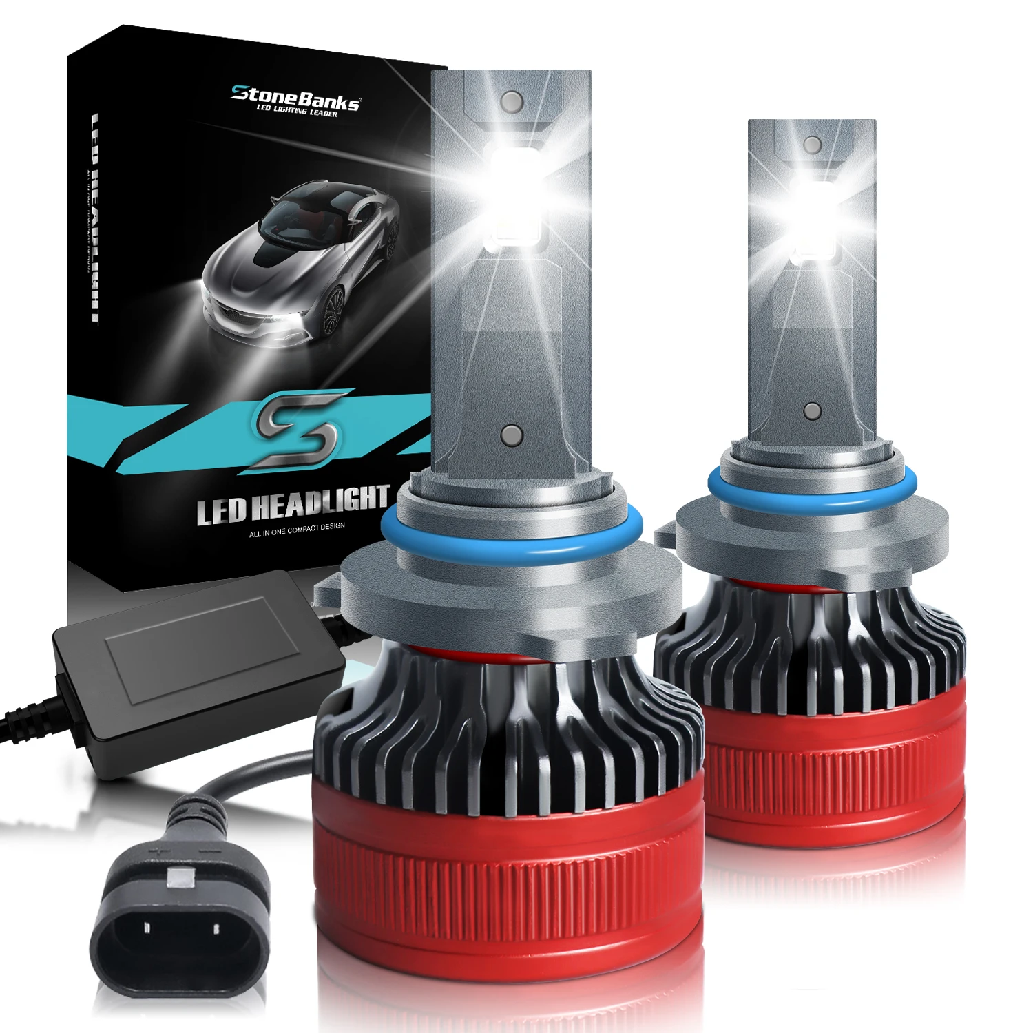 

Super Bright 12V 80W 18000LM HB4 9006 LED Headlight Bulbs, 6000K, 6 PCS 3570-55min Chips, Plug and Play