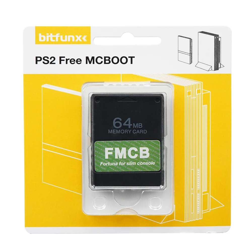 Bitfunx Fortuna FMCB Бесплатная карта памяти McBoot для тонкой игровой консоли Sony Playstation2 PS2