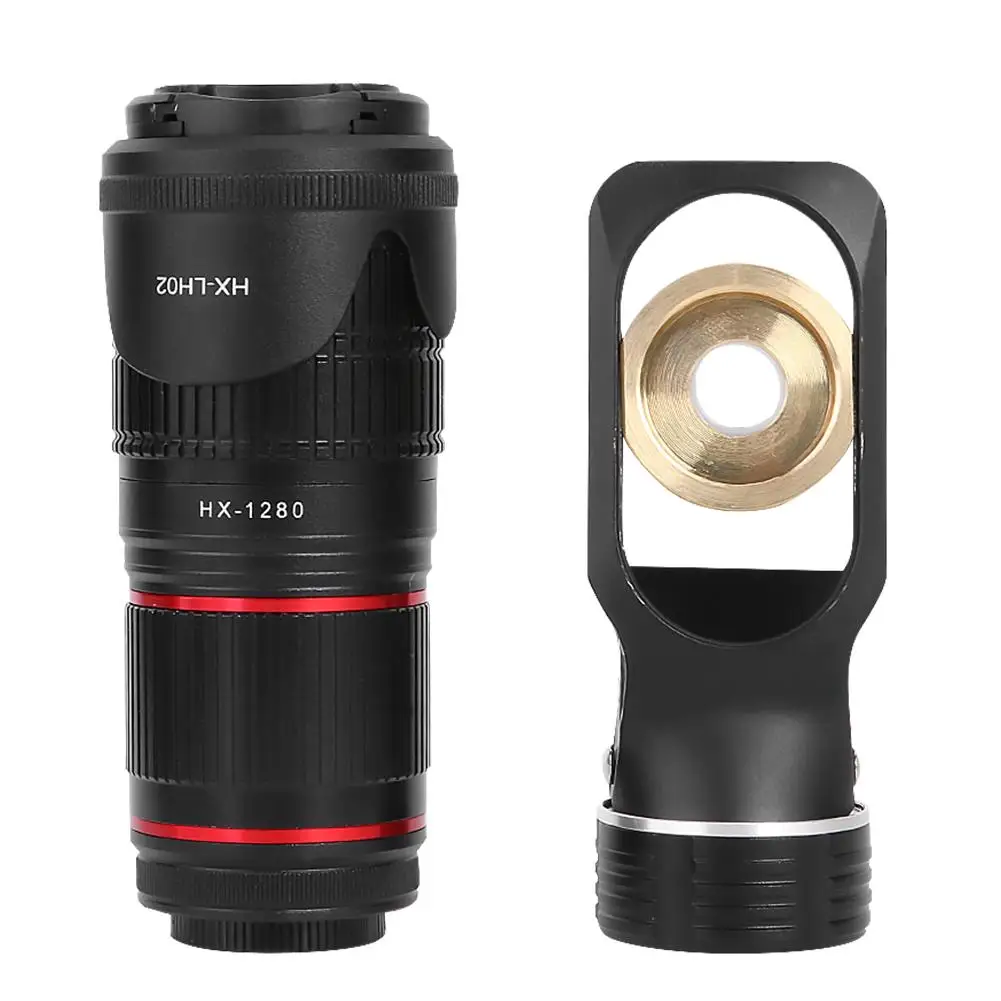 

12.8X Camera Telescope Telephoto Macro Wide Angle Fisheye 4 in 1 Landscape Photographs of Characters Phone Lens Kit