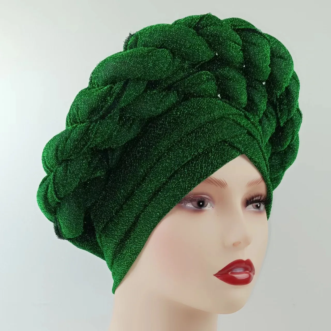 

African Headtie Summer Elegent African Women Solid Color Headtie African Caps African Hats