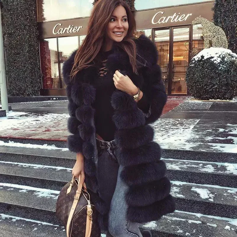 

Cheap Price Fur Coat Coats Fur Mink Fur Thick Winter High Street Other Slim Real Fur Woman Coat