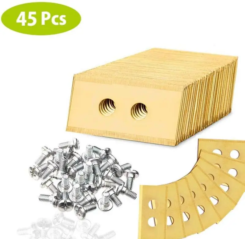 

30pcs Lawn Robot Blade Plating Lawn Mover Replacement Blade For Worx Landroid Robot Mower Replacement Blade With 60 Screw