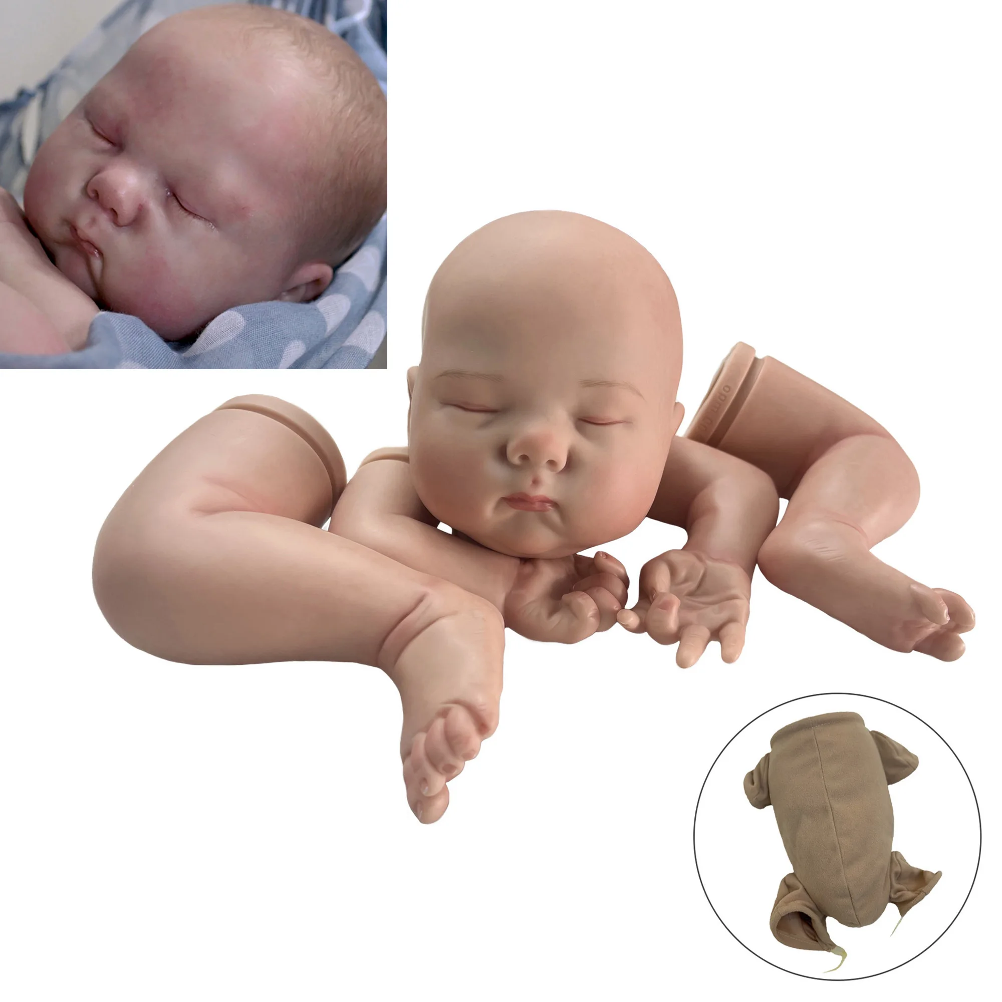 55CM Bebe Reborn Kits Spencer Painted/Unpainted Handmade Cute Doll Vinyl DIY Blank Unassembled Kit Toy Boneca Kit Bebé Reborn